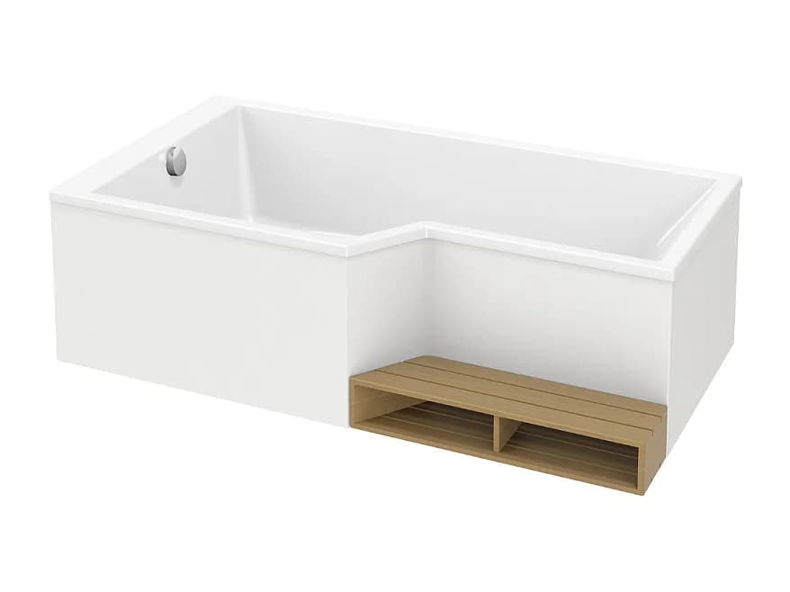 Pack baignoire bain douche 180 x 90 JACOB DELAFON Neo version gauche + tablier en angle