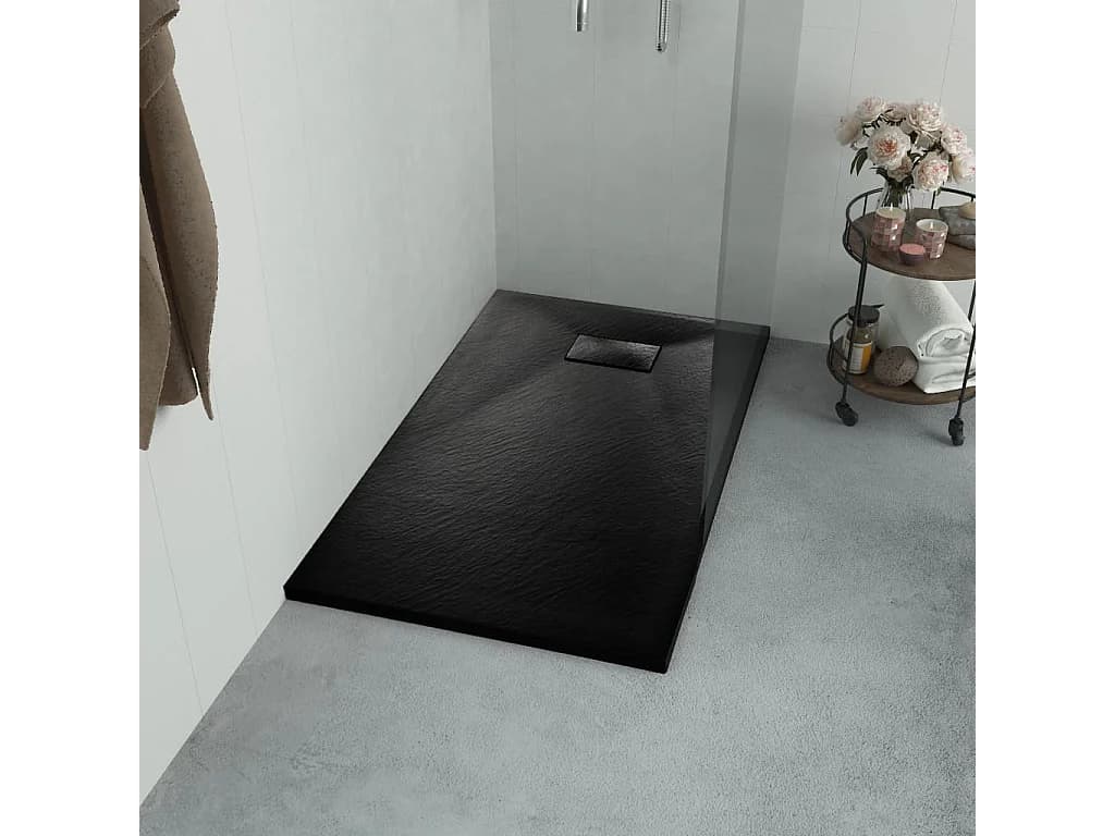 Receveur de douche SMC Noir 100 x 80 cm WVGQ2917