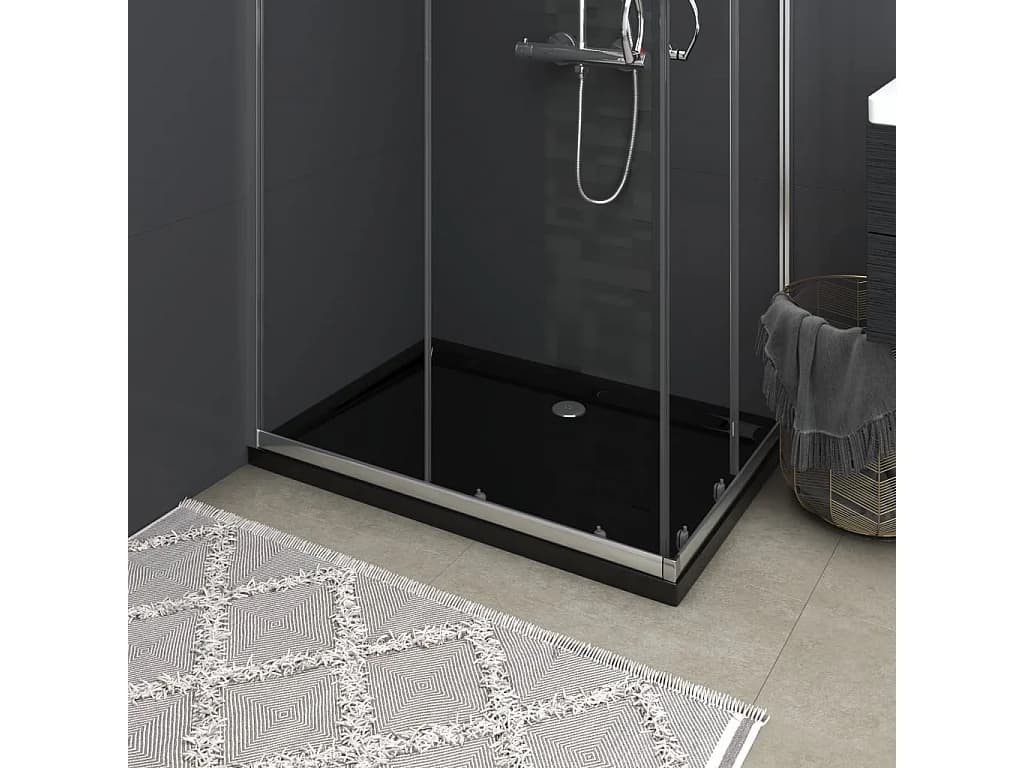 Receveur de douche rectangulaire ABS Noir 70x100 cm WVGQ2895
