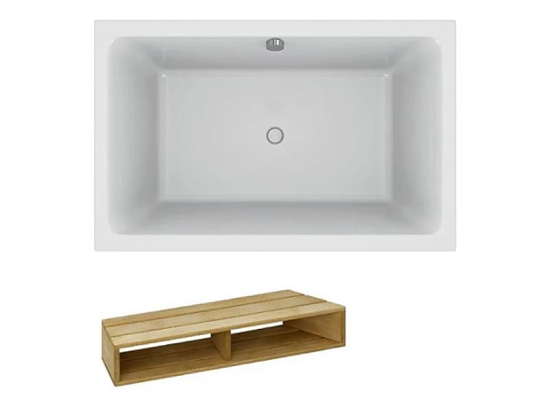 Baignoire bain douche 140 X 90 JACOB DELAFON Capsule + marche pieds