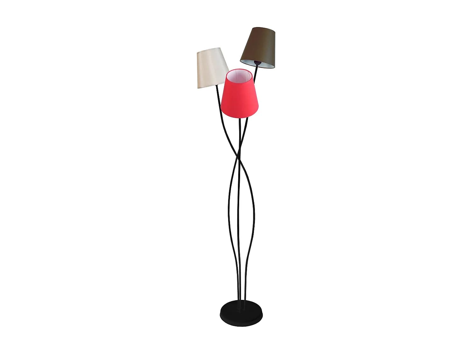 Lampadaire TOSEL ,métal,Noir , H168xD40xP 40cm