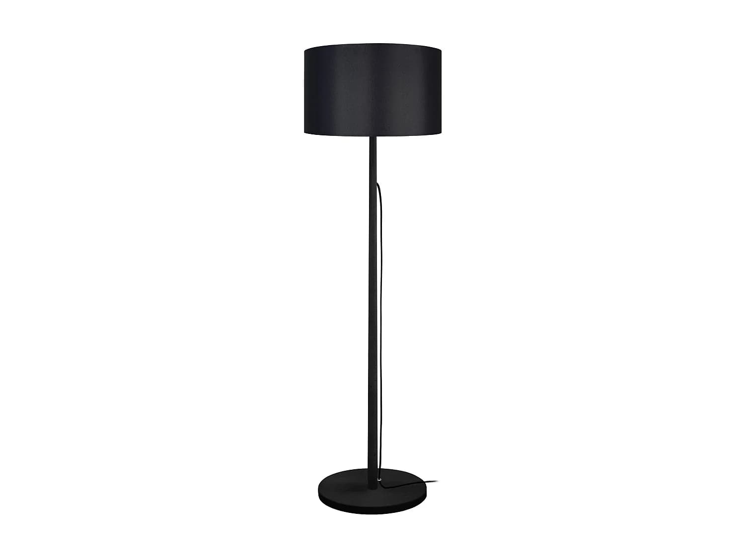 Lampadaire TOSEL ,bois,Noir ,H142xD 30x P 30cm