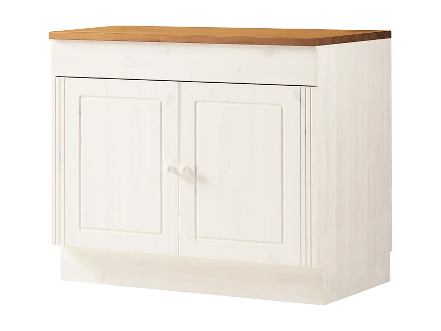 Anita | Meuble évier avec 2 portes en pin blanc