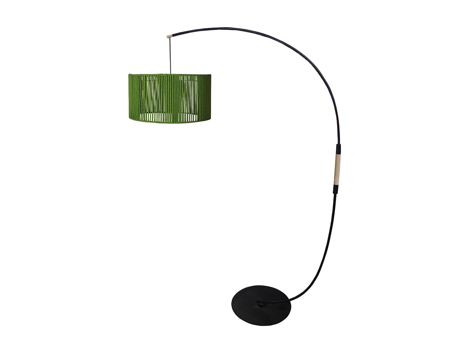 Lampadaire TOSEL ,métal,Noir ,H195xD43xP 110cm