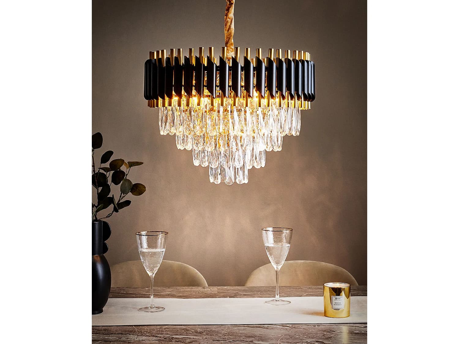 Lustre ABELLAS Métal Doré