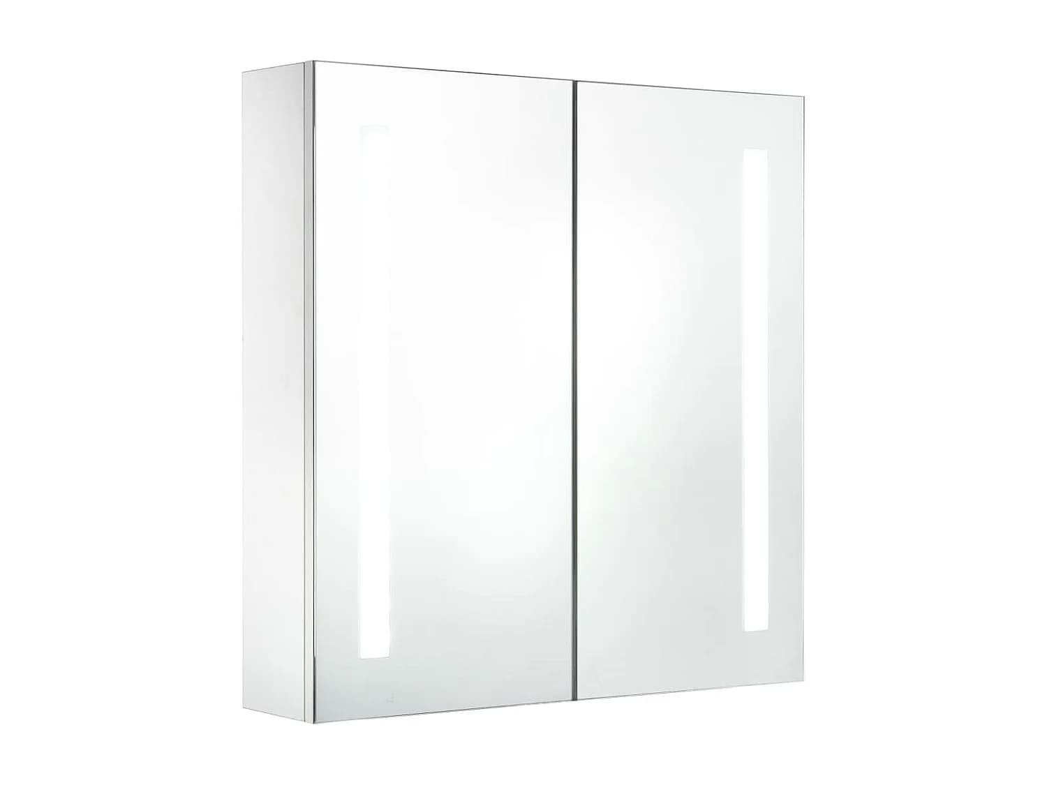 Armoire de salle de bain à miroir LED 60x14x62 cm