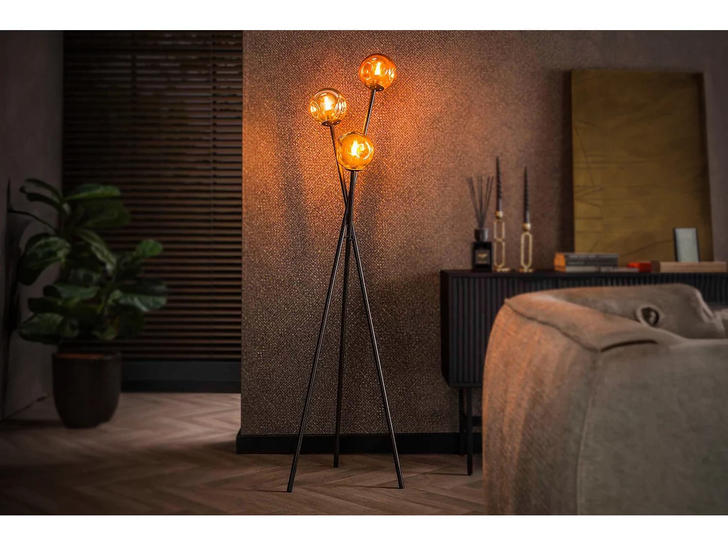 Lampadaire - Noir métal - TIVOLI