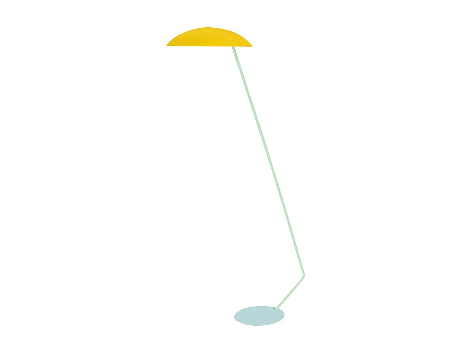 Lampadaire de Bureau TOSEL ,métal,Jaune ,H174xD33xP70cm