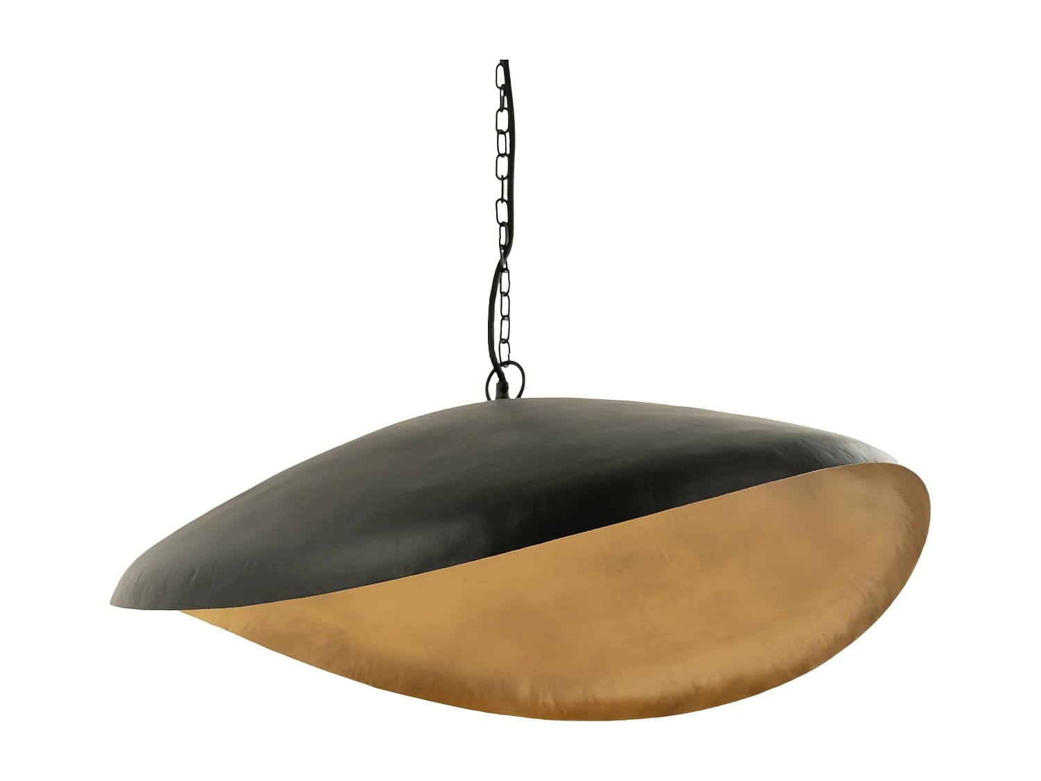 Suspension en métal noir et doré 74 cm - Pacha