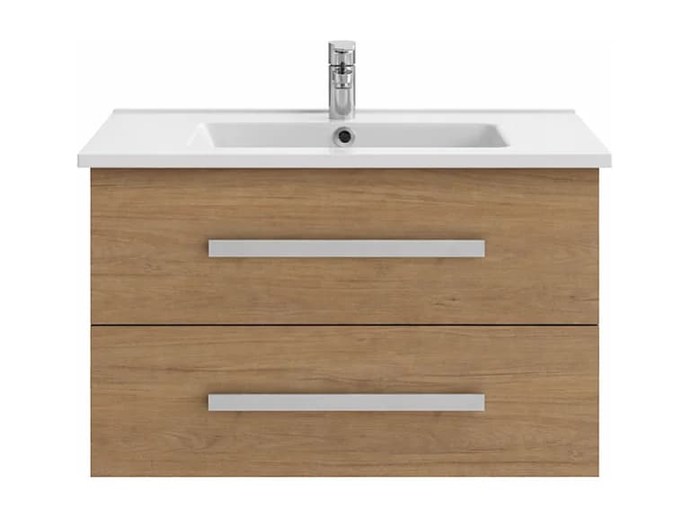 Meuble vasque 80 cm suspendu JACOB DELAFON Ola up chêne