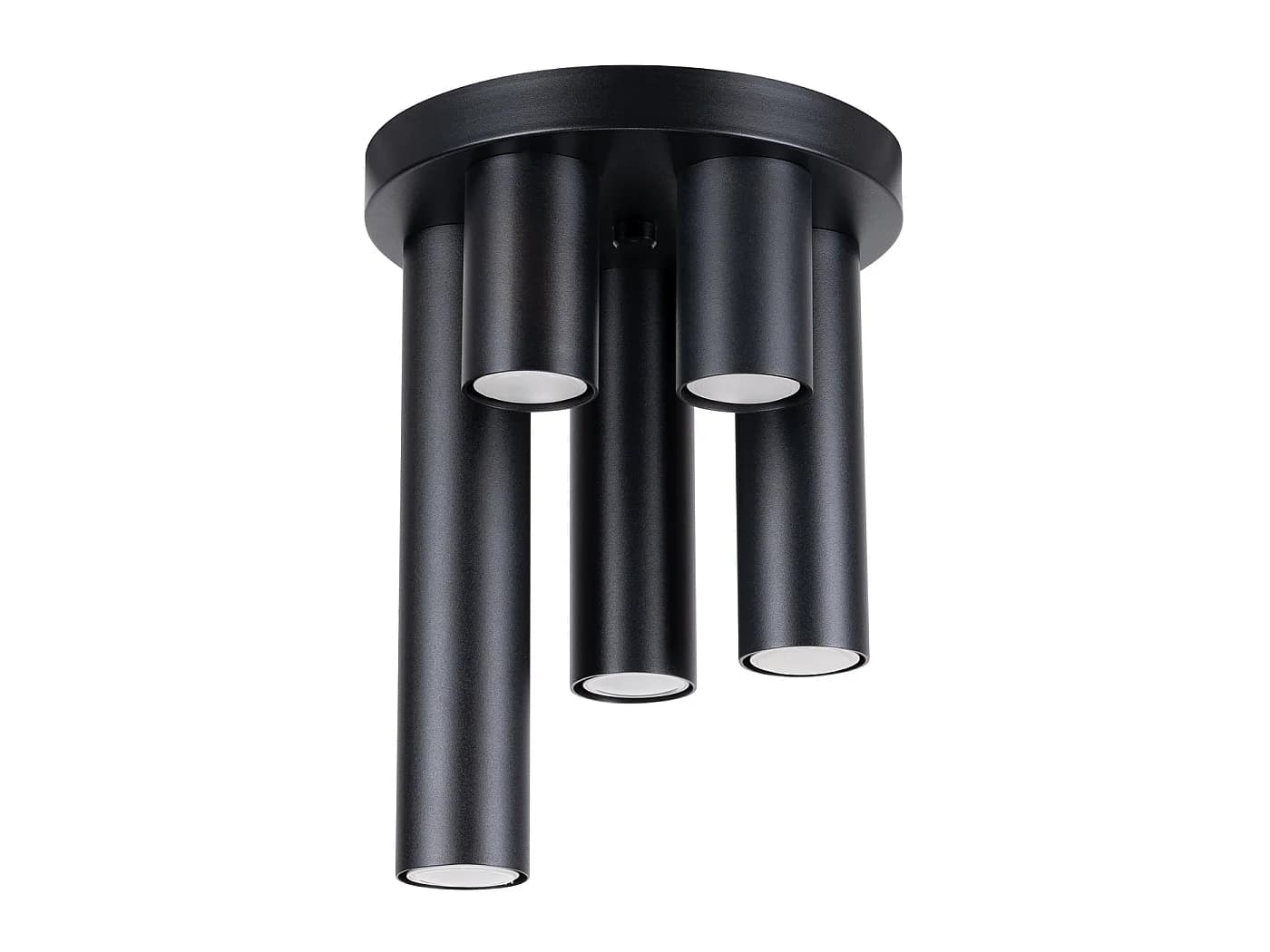 Plafonnier Lagos Moderne En Acier - 5 Sources Lumineuses - L.25 X H.33 Cm - Noir