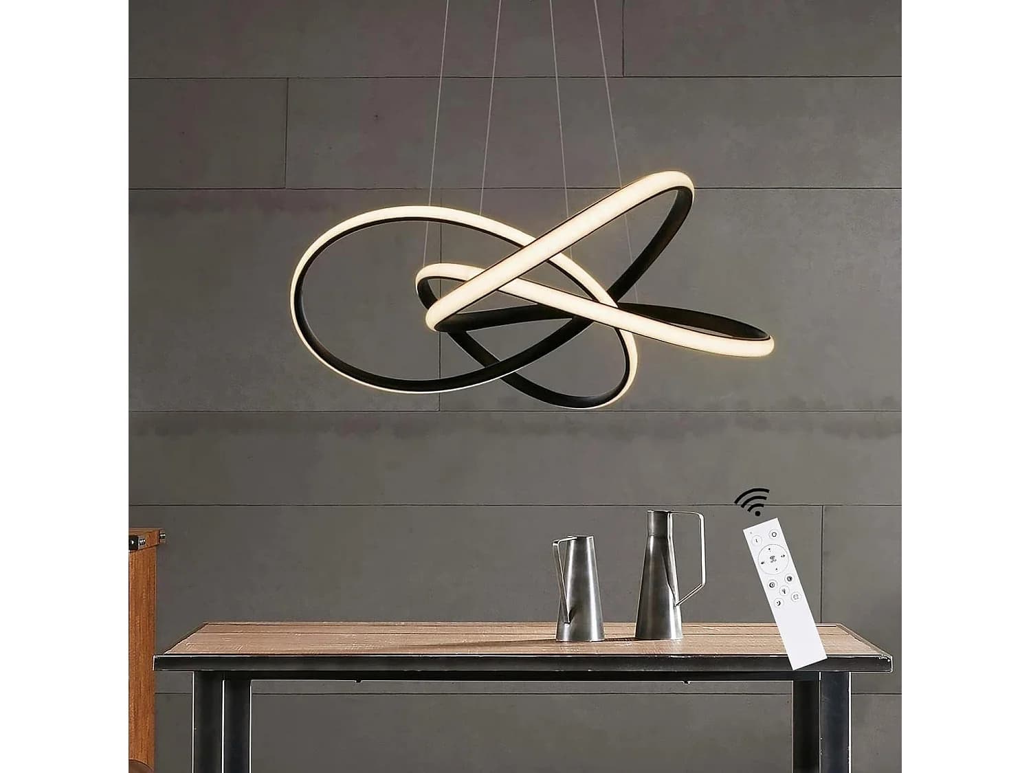 NETTLIFE Suspension Noir Vintage 5 flammes Suspension Réglable en hauteur en métal E27, 62w, Industriel Rétro