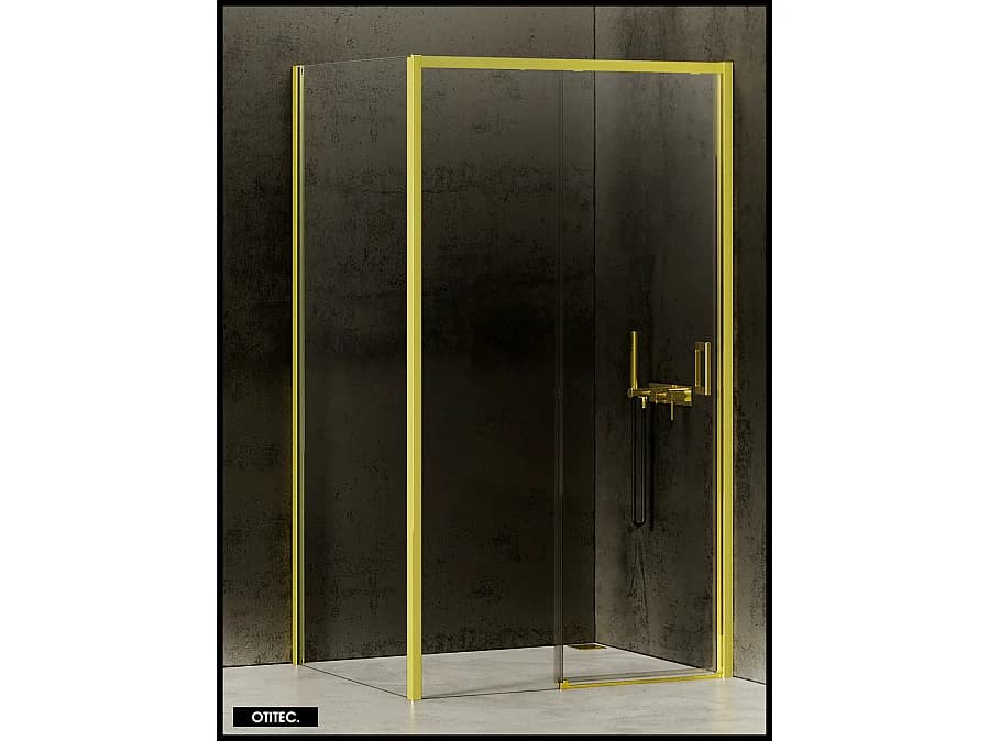 Porte de Douche avec Paroi Latérale - 100 x 90 x 200 - OR LÉGER - PRIME - GAUCHE