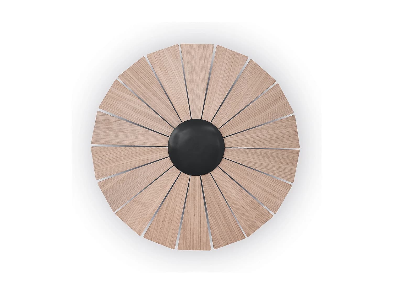 Applique murale modern Eye-d.ø62cm-interieur-led-14w-petit-3k-noir,Bois naturel