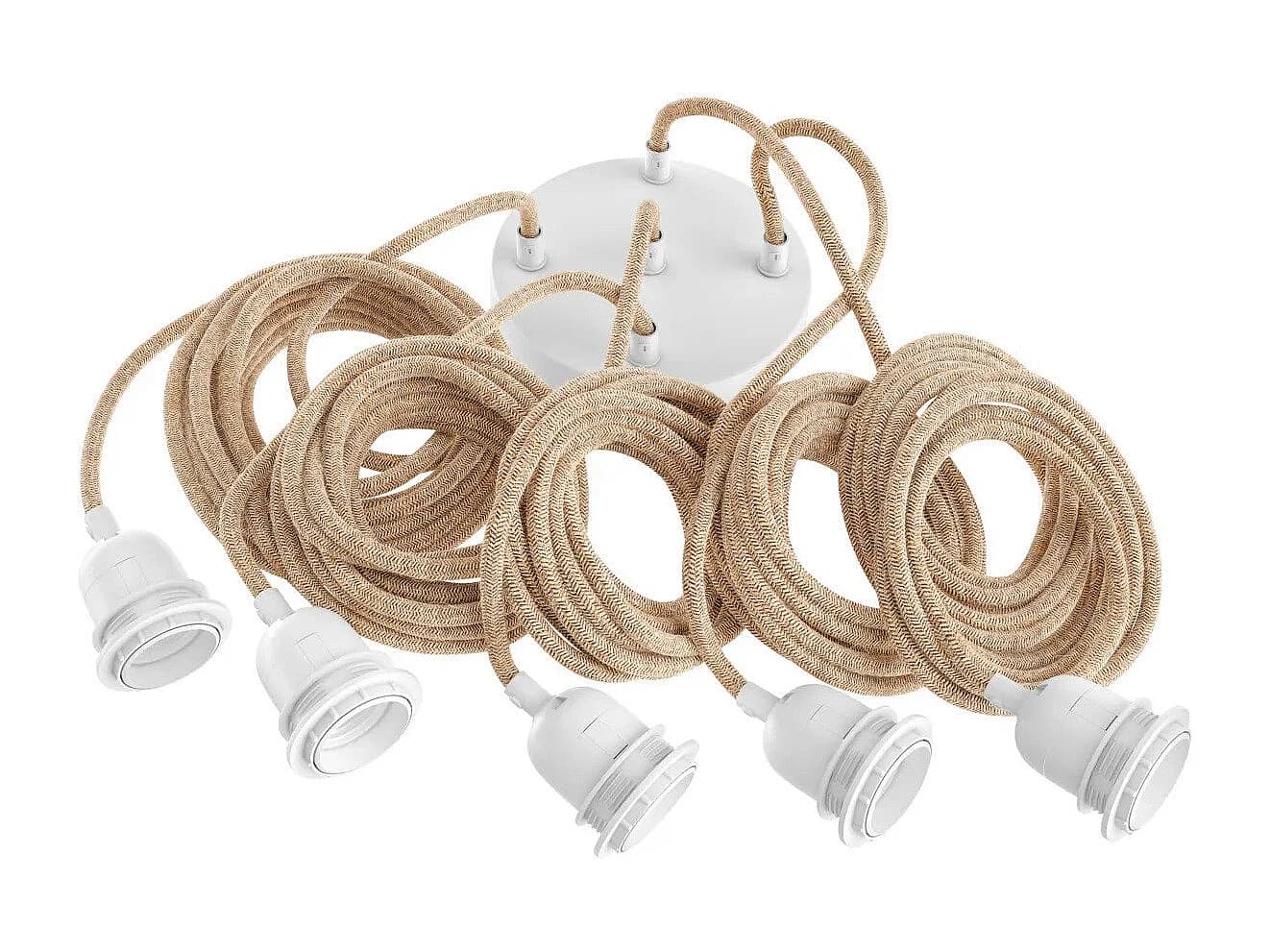 Douille de Plafond - Naturel Blanc - 5 Pièces