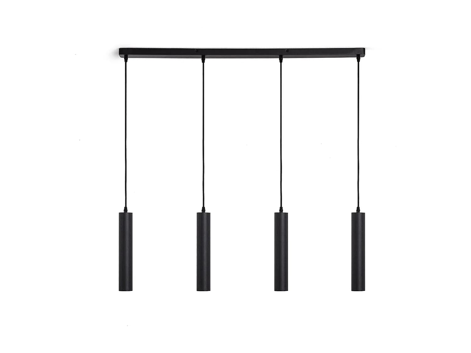 Suspension Aluminium Aritz 4 Spots Noir
