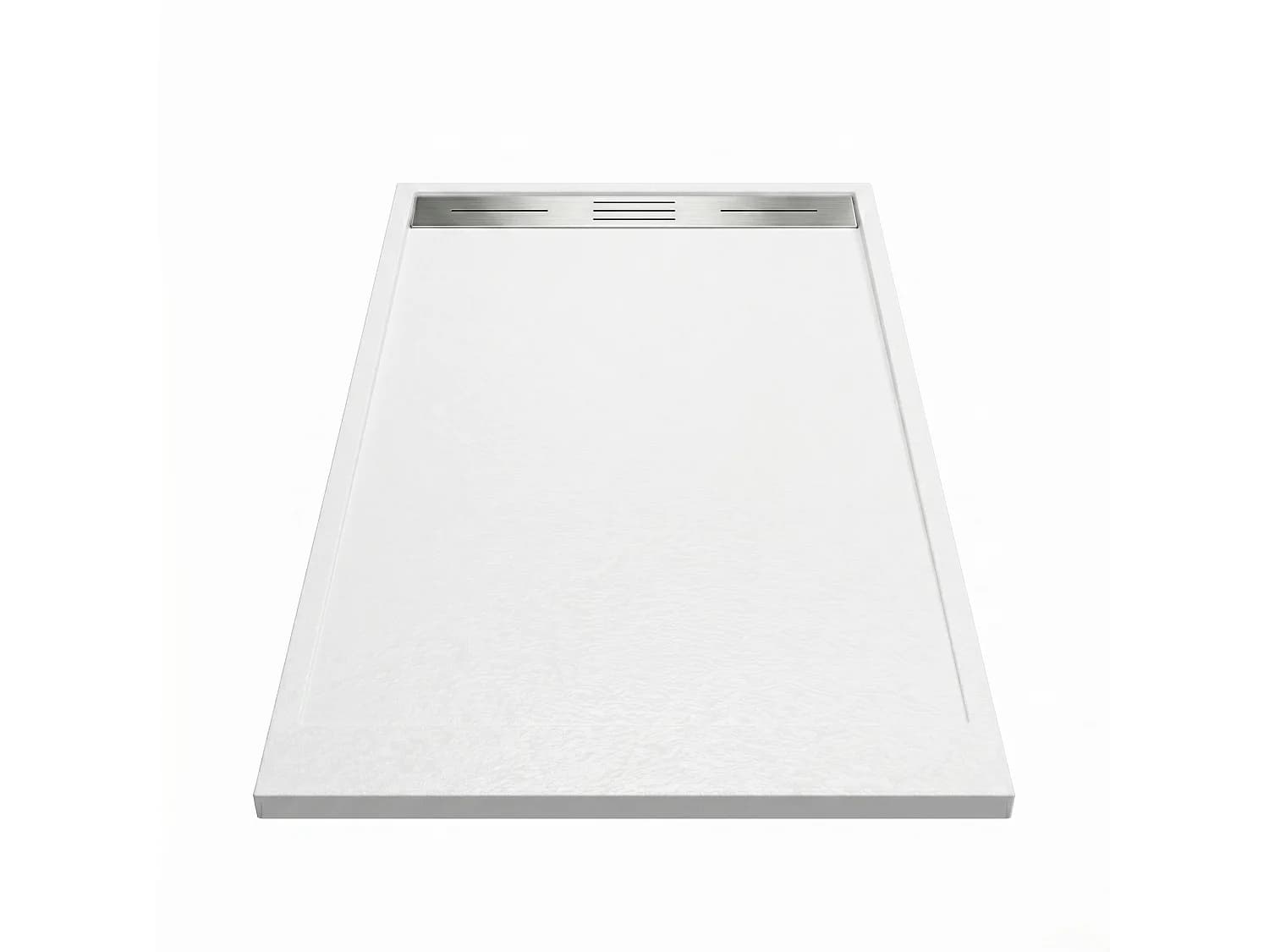 Receveur de douche 90 x 180 cm extra plat blanc LUCIA en SoliCast® surface ardoisée