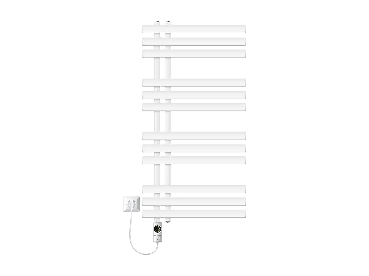 Iron EM radiateur sèche-serviettes blanc 50x100 cm avec élément chauffant 300W
