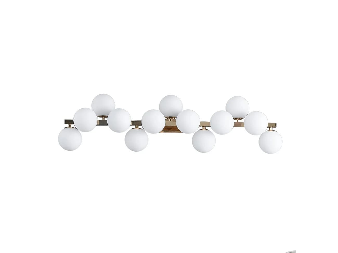 Longue applique dorée 13 verres blancs - Ambrosia
