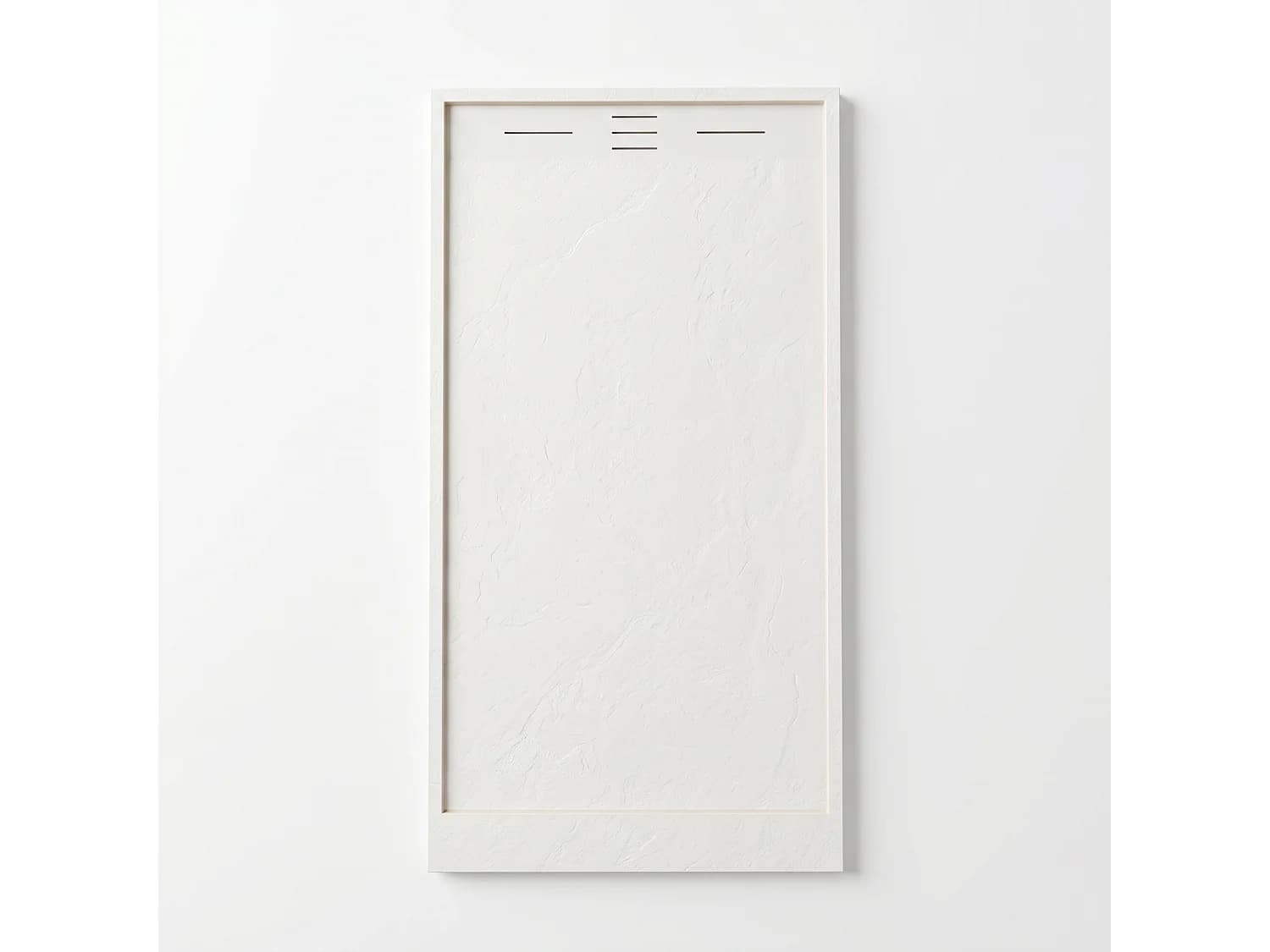 Receveur de douche 90 x 150 cm extra plat blanc SALVI en SoliCast® surface ardoisée