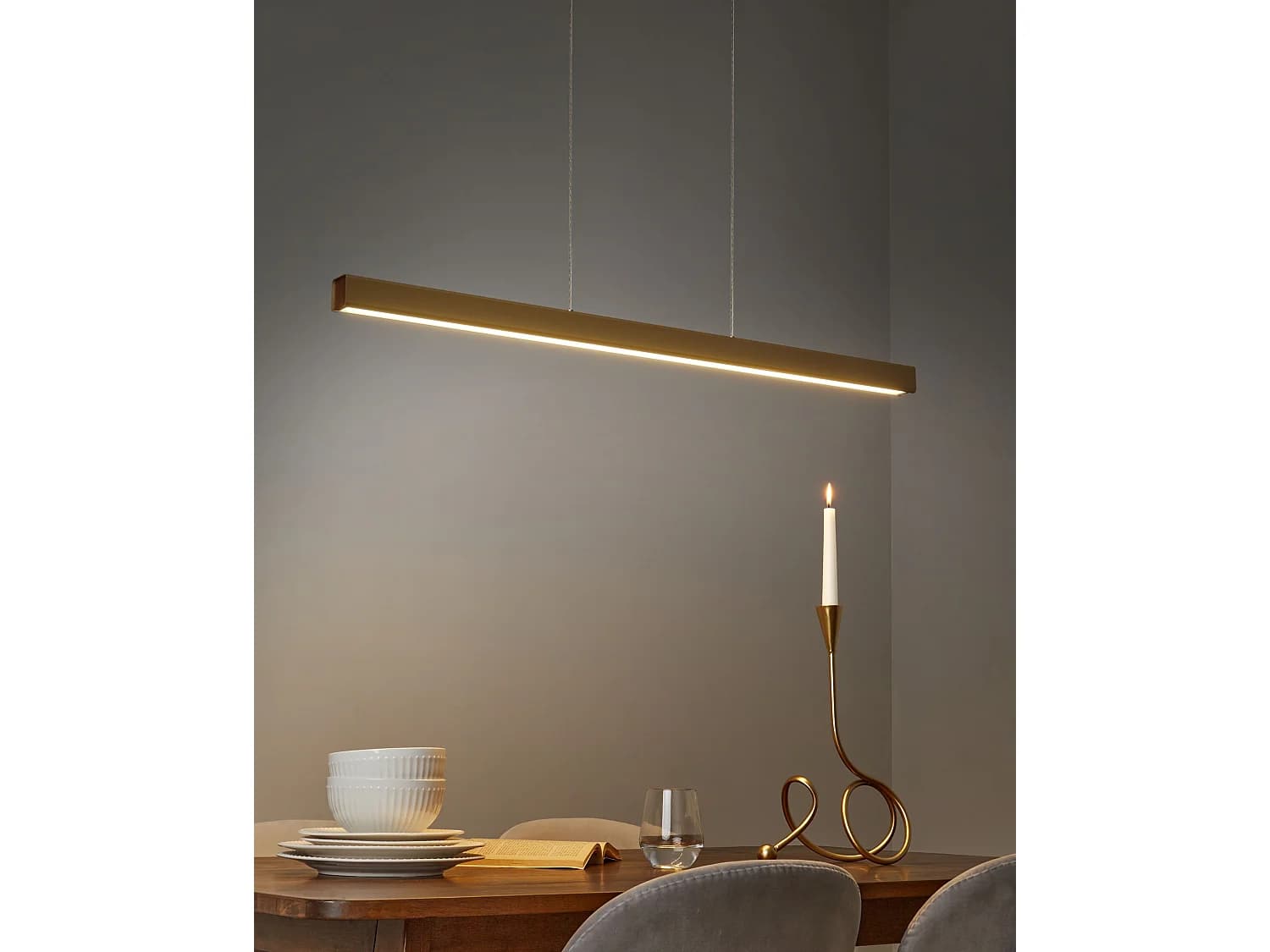Lampe LED suspendue ARENAS Avec télécommande Doré