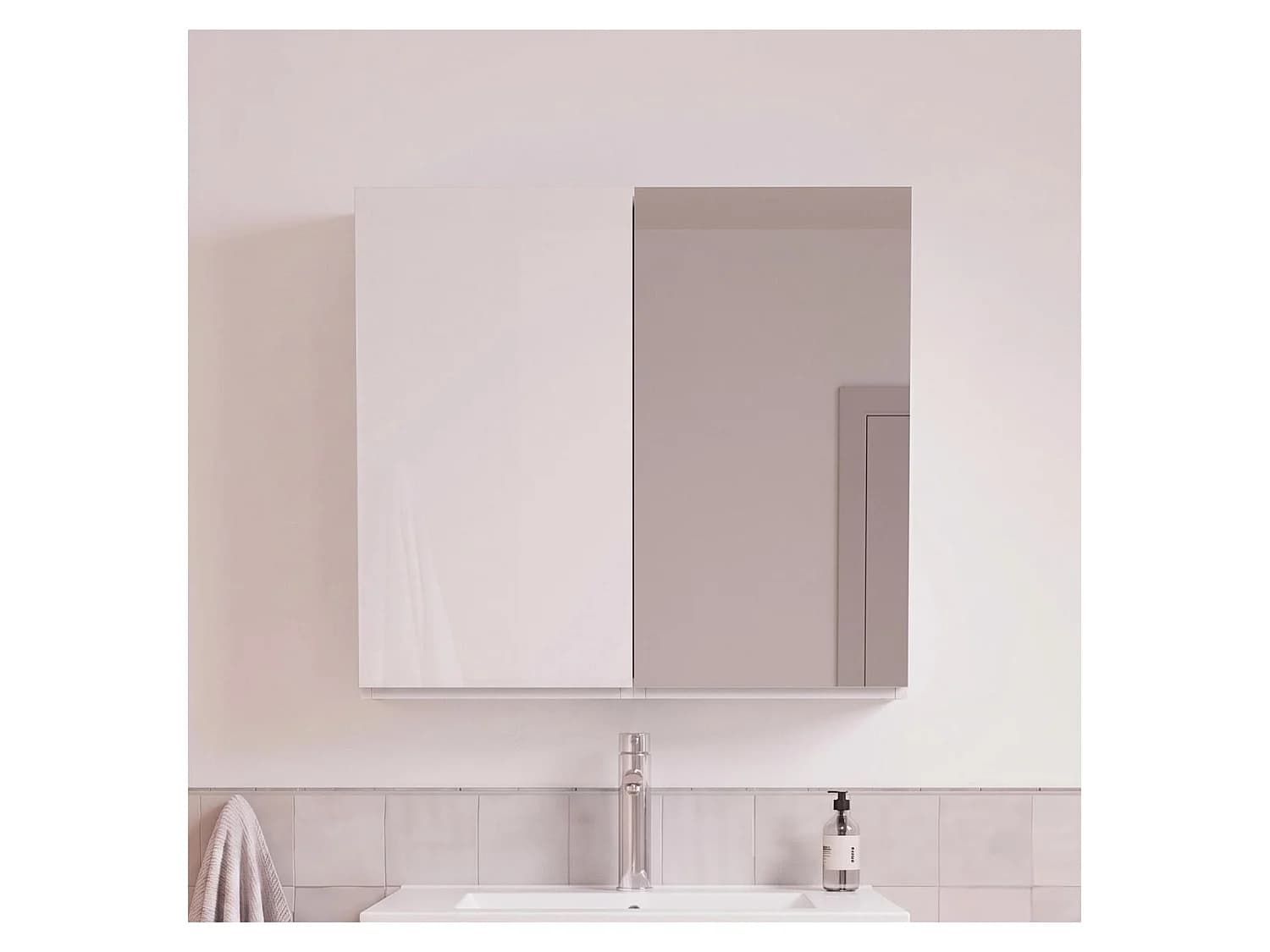 Armoire de toilette 60cm double porte avec miroir WILL