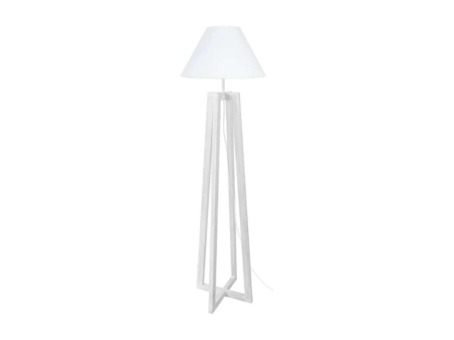 Lampadaire TOSEL ,bois,Gris ,H 150x D40xP40cm