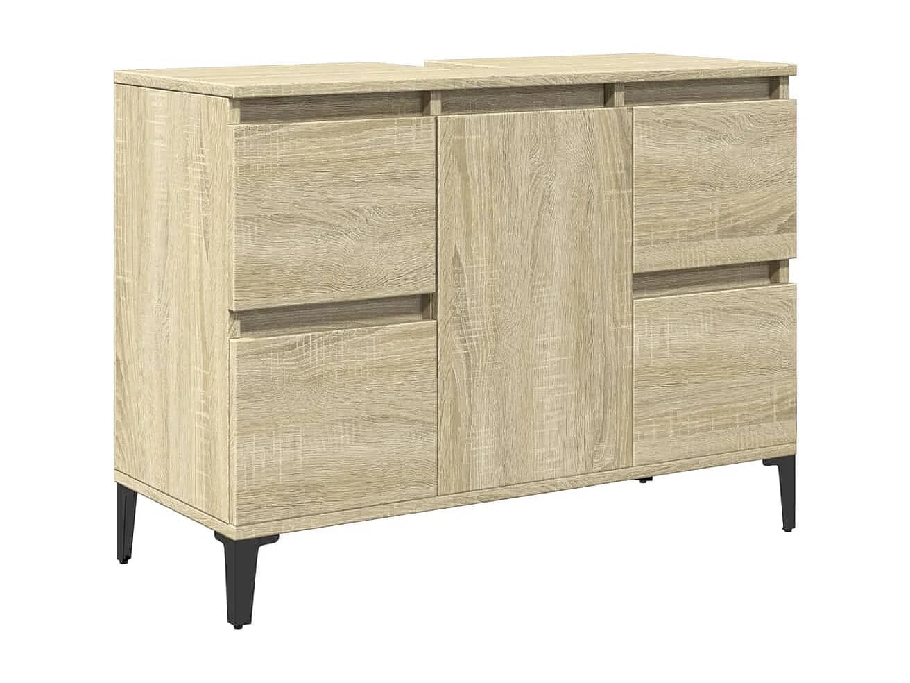 Meuble d'évier chêne sonoma 80x33x60 cm bois d'ingénierie