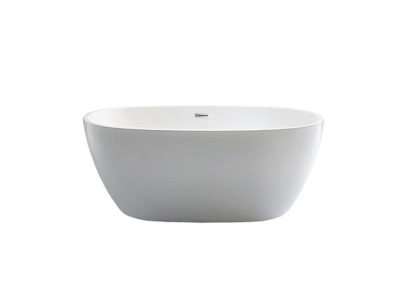 Baignoire îlot design ovale DENVER blanche 150 cm