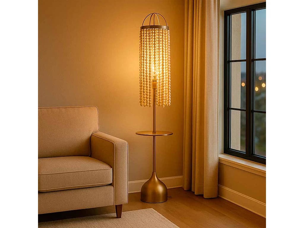 Lampadaire en métal 30x30x99/147h cm