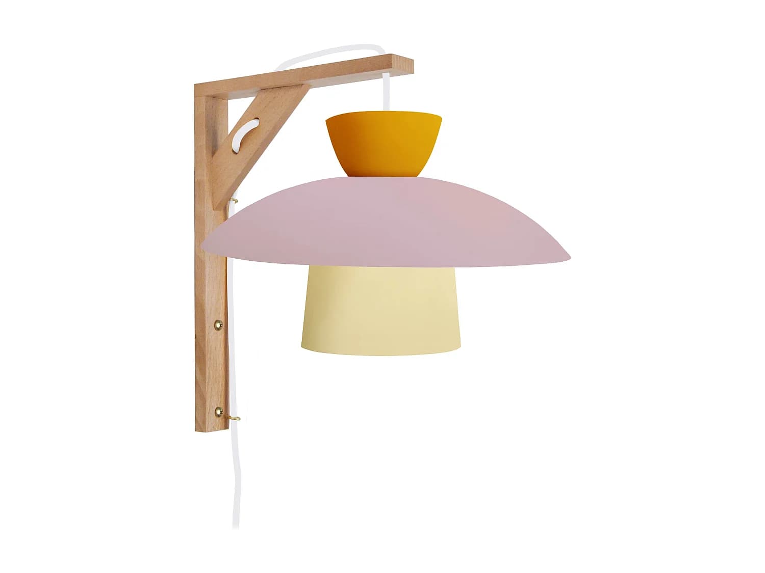 Applique TOSEL ,bois,beige,H30xD24xP27,5cm