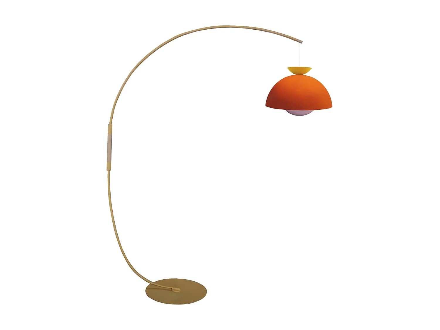 Lampadaire TOSEL ,métal,Beige , H 195xD43x P 110cm