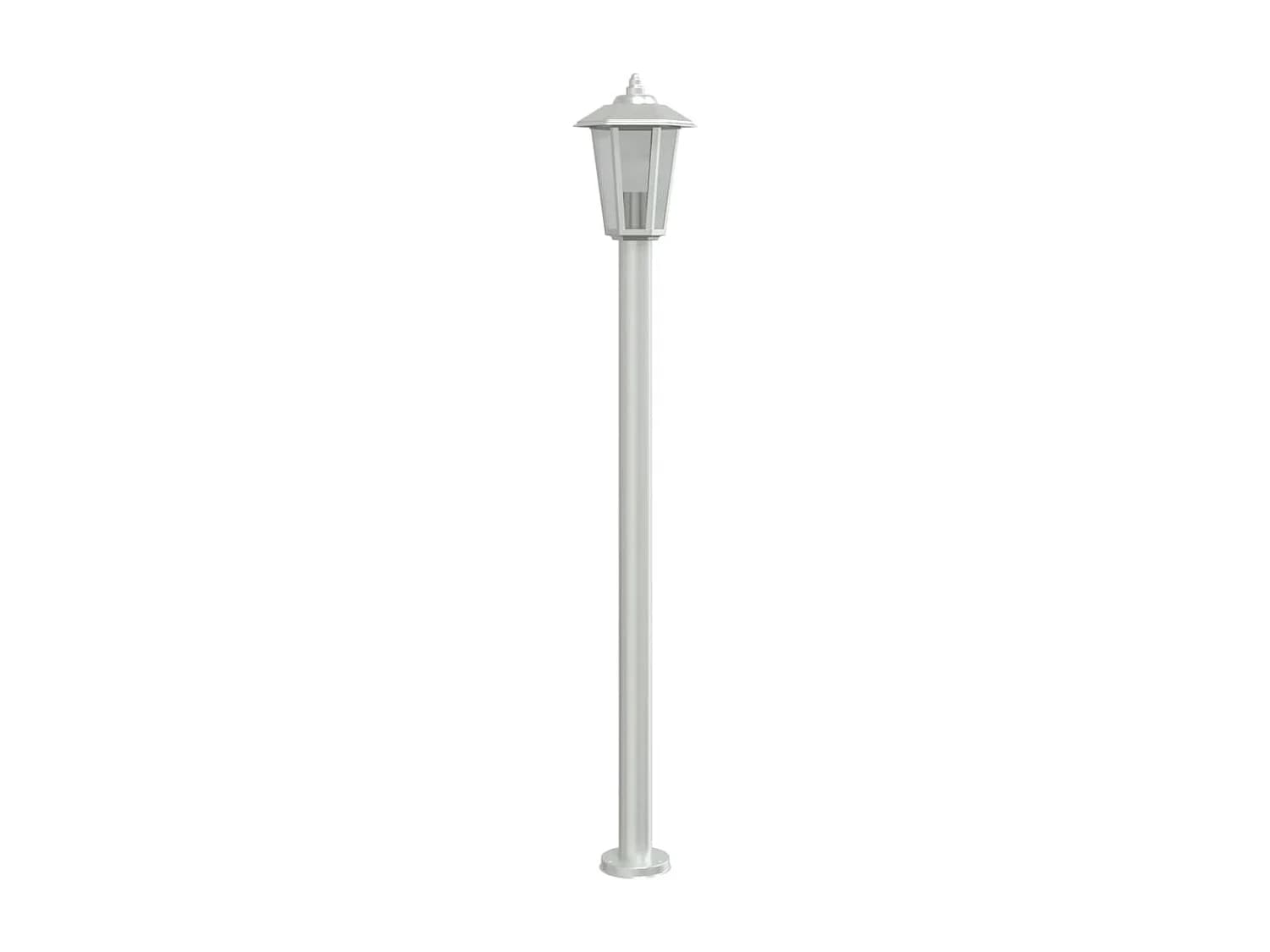 Lampadaires d'extérieur 3 pcs argenté 11 x 11 x 120 cm 02_0042557