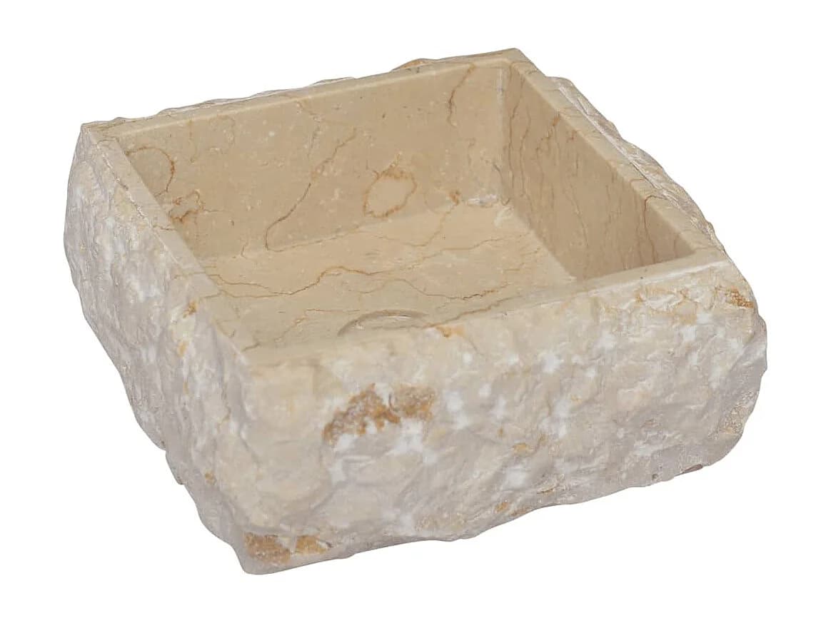 Lavabo de salle d'eau crème 30 x 30 x 13 cm 02_0002818