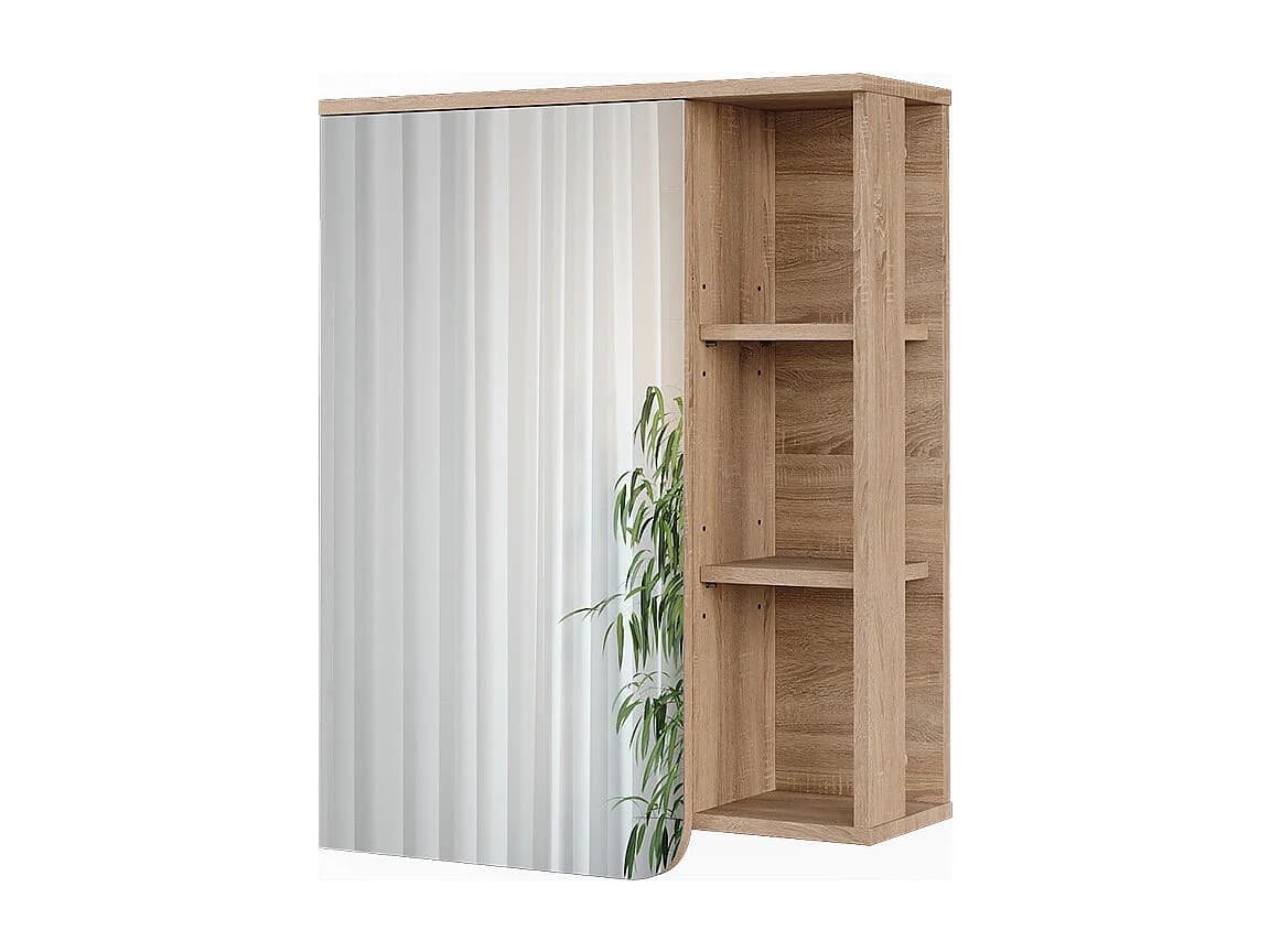 Armoire de toilette sonoma/blanc 60x20x75 karen