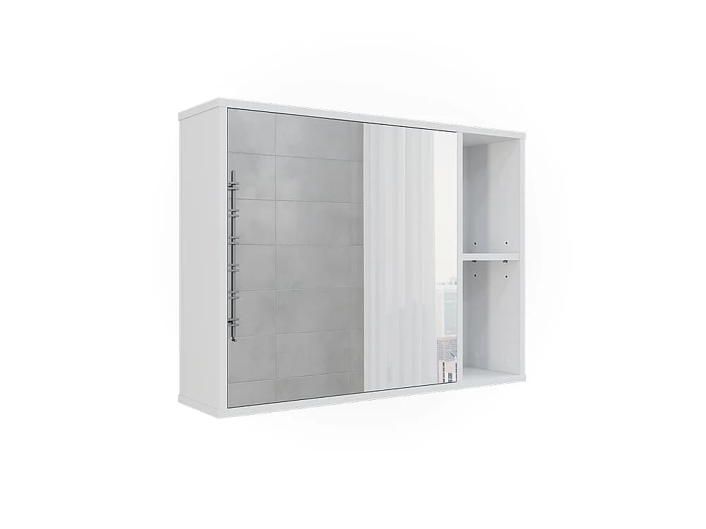 Armoire de toilette blanc 80x20x60 leano
