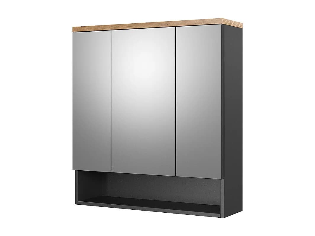 Armoire de toilette anthracite 70x21.7x77.5 eden