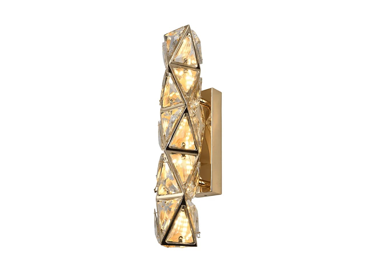 Applique dorée ultra chic en métal et cristaux décoratifs LED - Dalina
