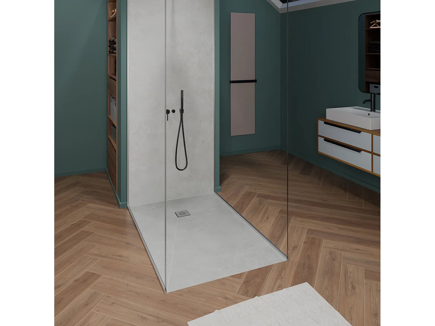 Onbath's receveur de douche à carreler 160x90 cm syphon 360° recoupable