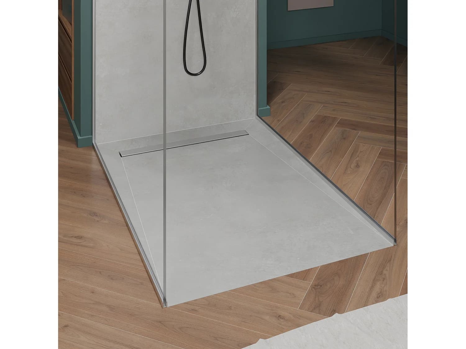 Onbath's bac à douche à carreler siphon plat 120x120 cm recoupable