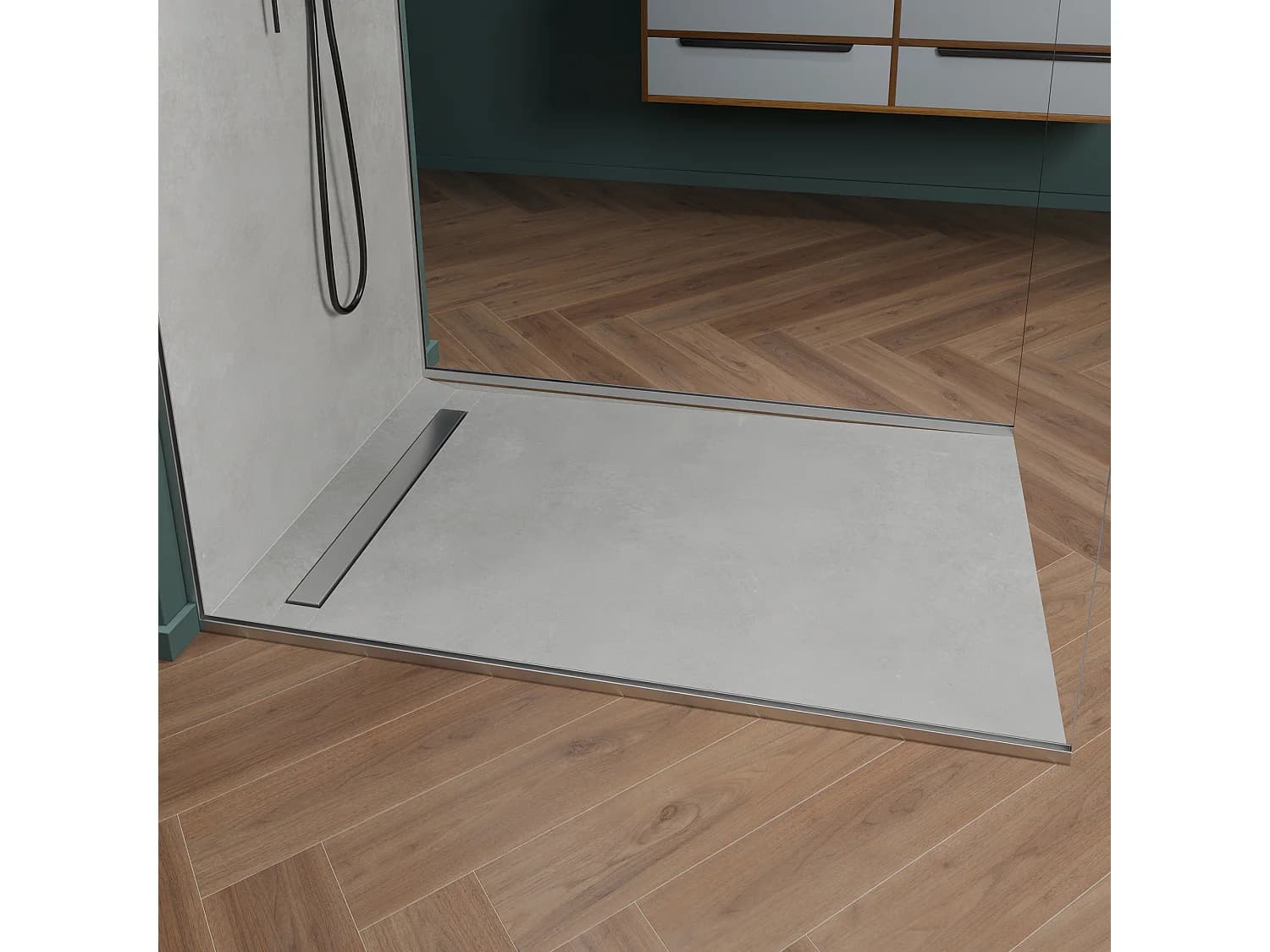 Onbath's receveur de douche à carreler mono pente 150x100 cm recoupable