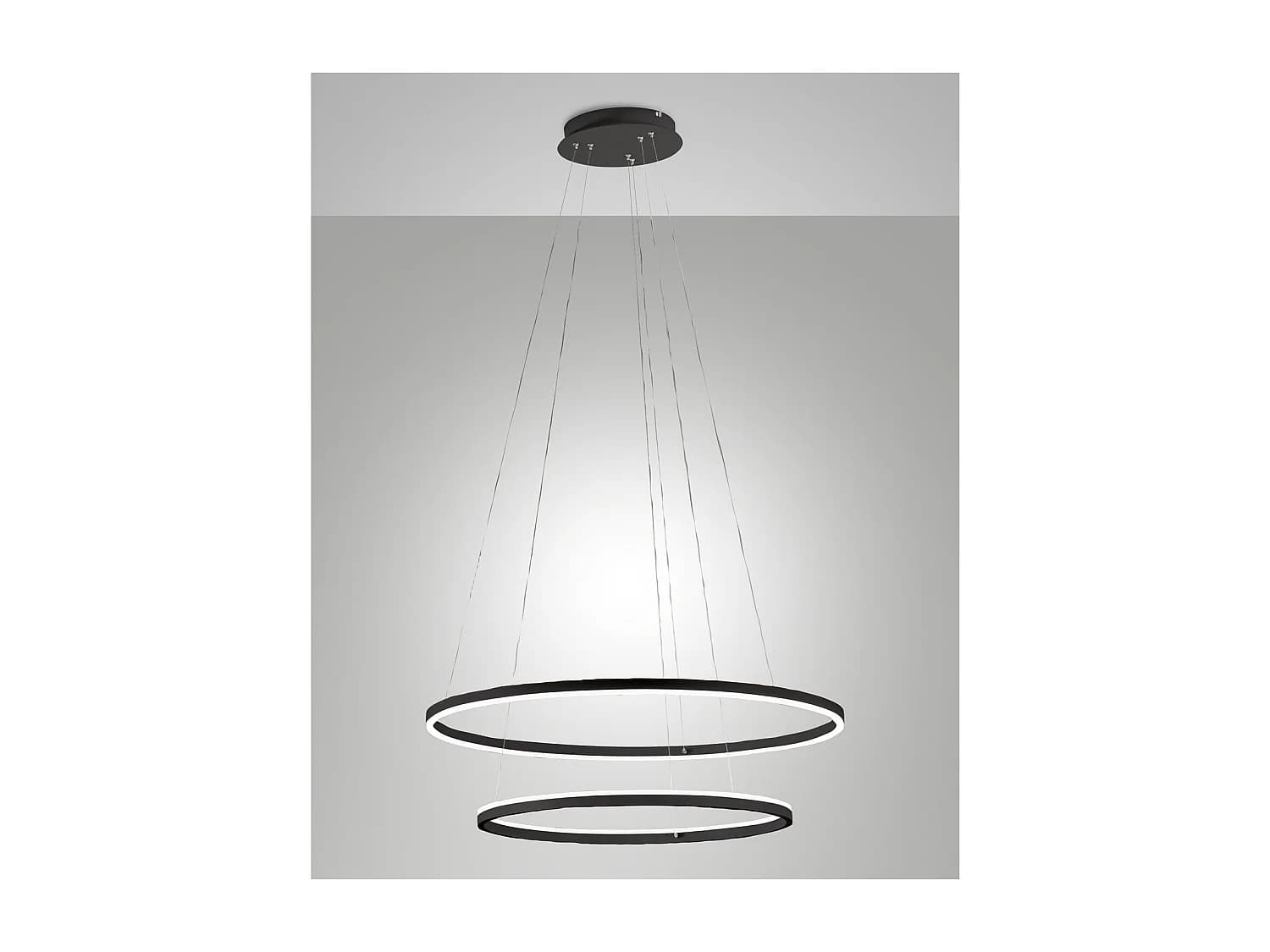 GIOTTO Lustre suspendu LED 65W noir 3508-48-101 Fabas Luce