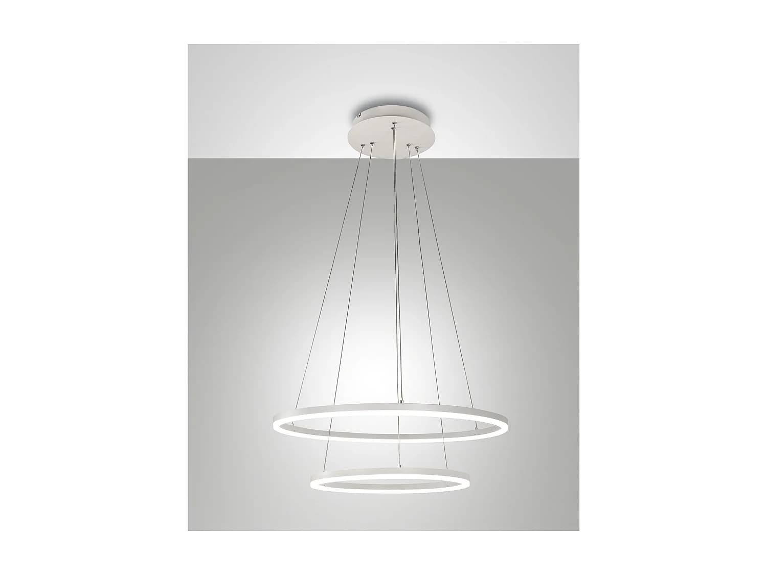 GIOTTO Lustre suspendu LED 52W blanc 3508-45-102 Fabas Luce