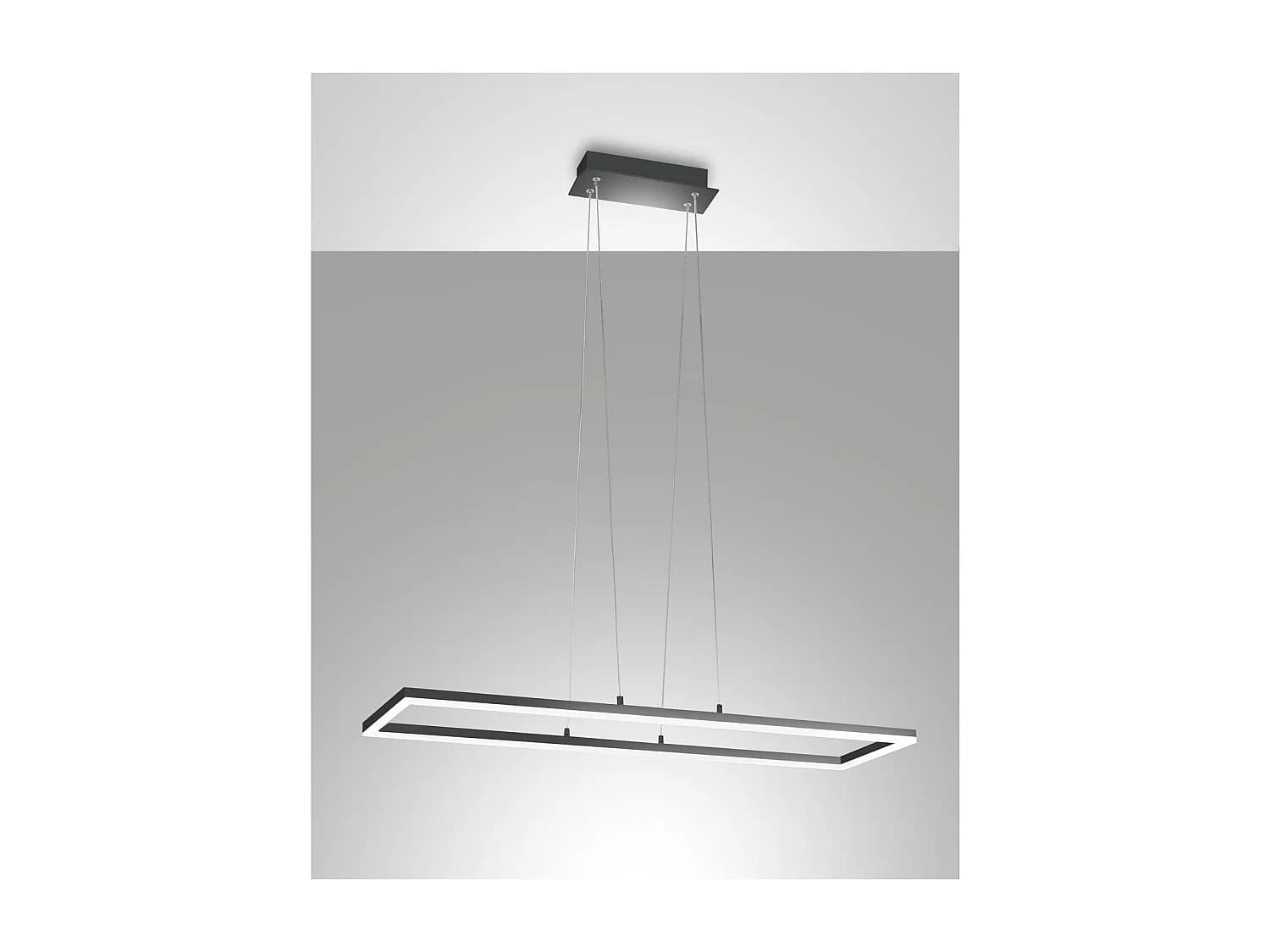 Plafonnier Suspension Bard LED 52W Anthracite 3394-45-282 Fabas Luce