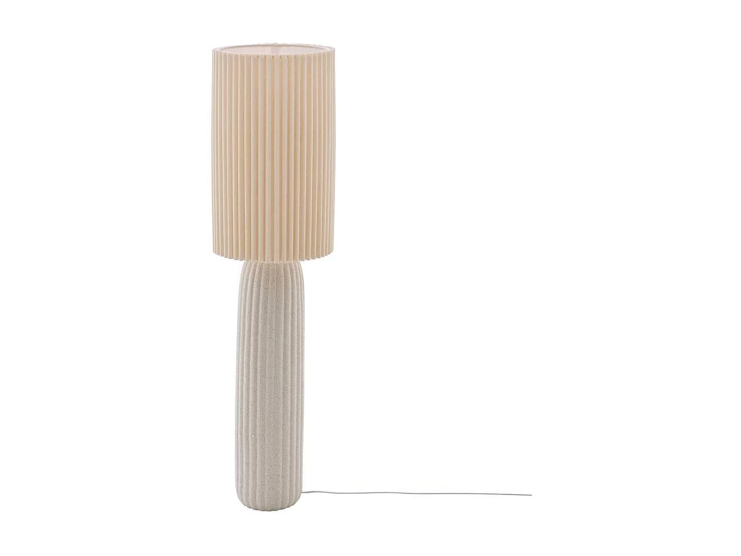 Lampe Moucheté en Céramique "Kenan" 122cm Beige
