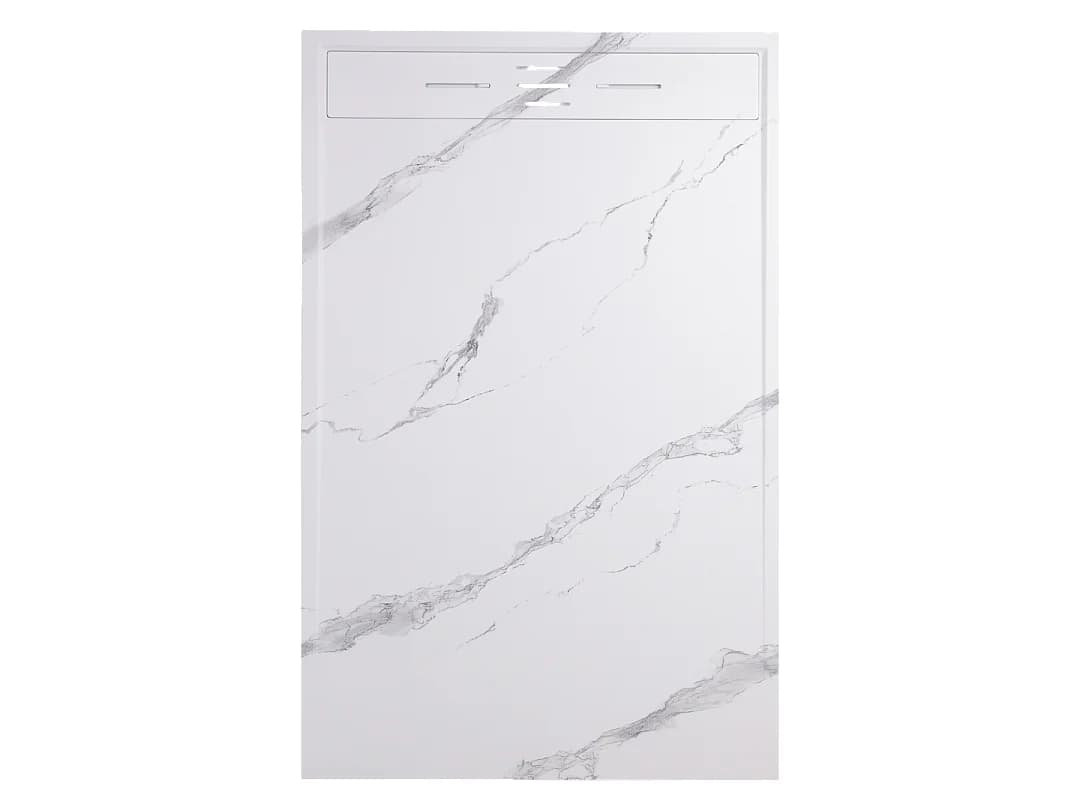 Receveur Résine 140 x 80 Façon Ardoise Marbre Blanc - Essebagno