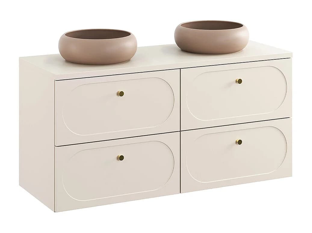 Meuble double vasque 120cm Sanae Beige sable