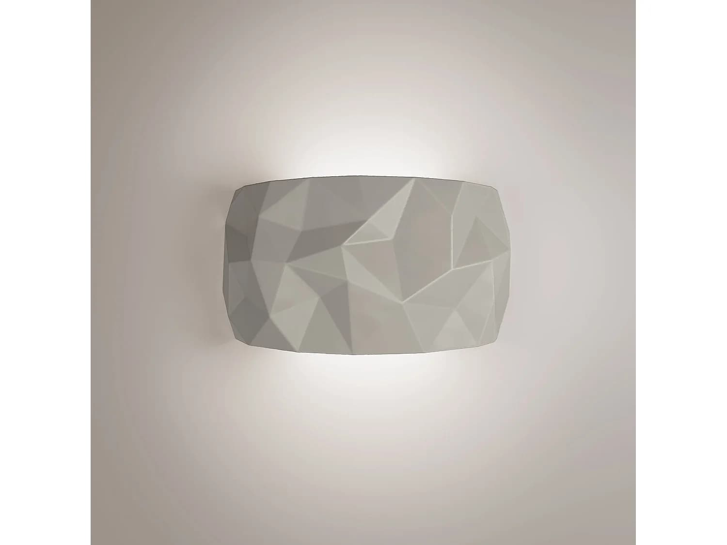 Angled Applique En Céramique Artisanale Grise Avec Diffuseur Prismatique Et Technologie Led Graduable Triac, Rendu Des Couleurs Élevé Cri 90
