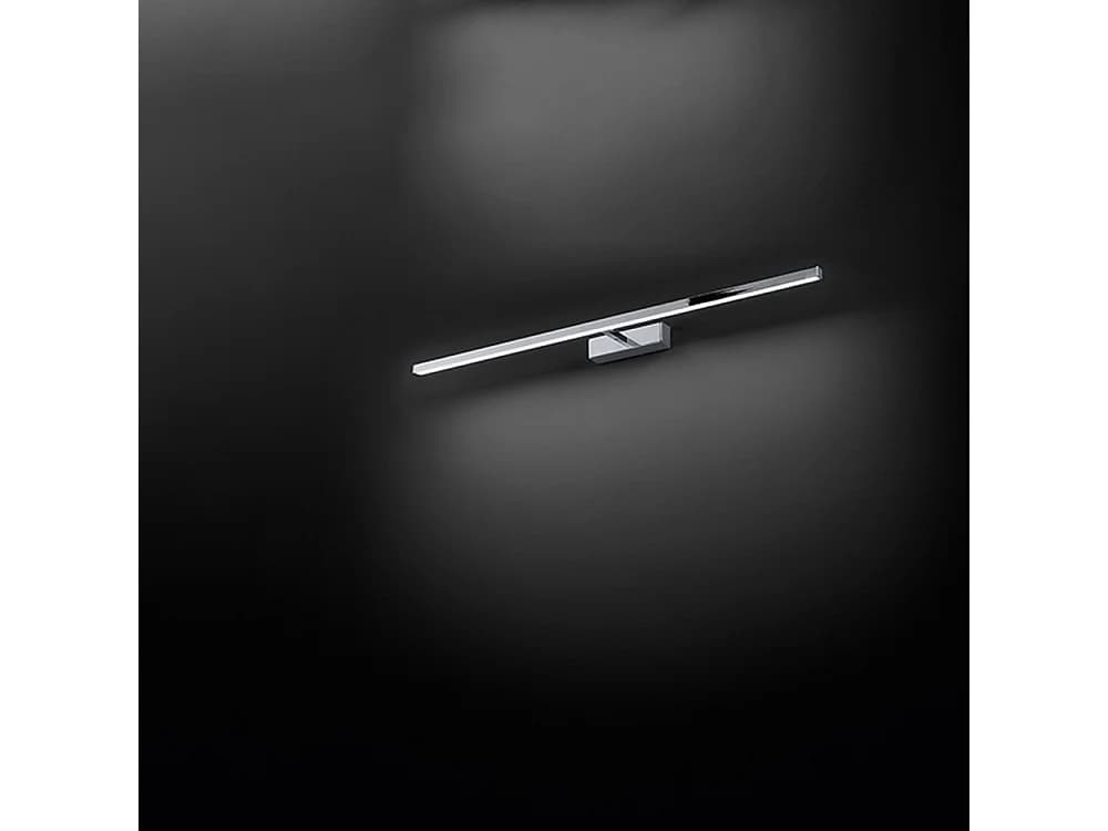 Applique Led 24W Série 8044 Chrome Poli L.102Cm Avec Diffuseur Orientable 300° Et Technologie Cct 3000K/4000K/6000K Pour Intérieur - Par Perenz