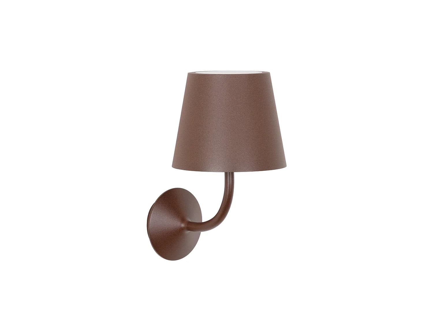 Poldina Applique 230V En Aluminium Couleur Corten, Design Moderne Avec Diffuseur En Polycarbonate, Culot E27 Pour Usage Intérieur Et Extérieur